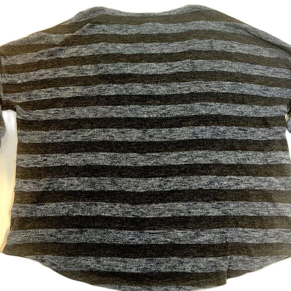 American Eagle L V‑Neck Sweater Navy Black Stripe Knit Fall Layering - Picture 3 of 10